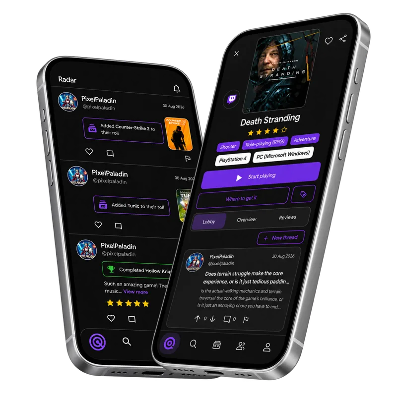 GameRoll Radar feed and a game lobby thread